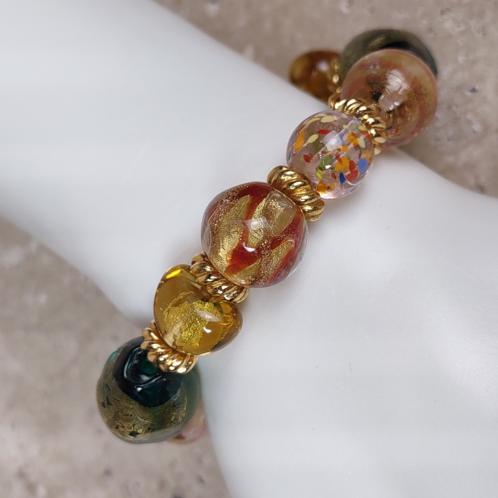Thomas Kinkade Art Glass Stretch Bracelet